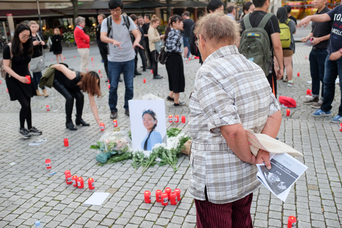 Yangjie Li – Gedenkveranstaltung am Rathaus